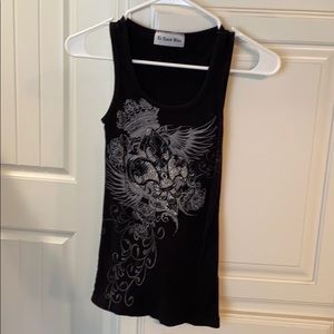 Le Lotus Bleu Fleur Dis Leis design tank top